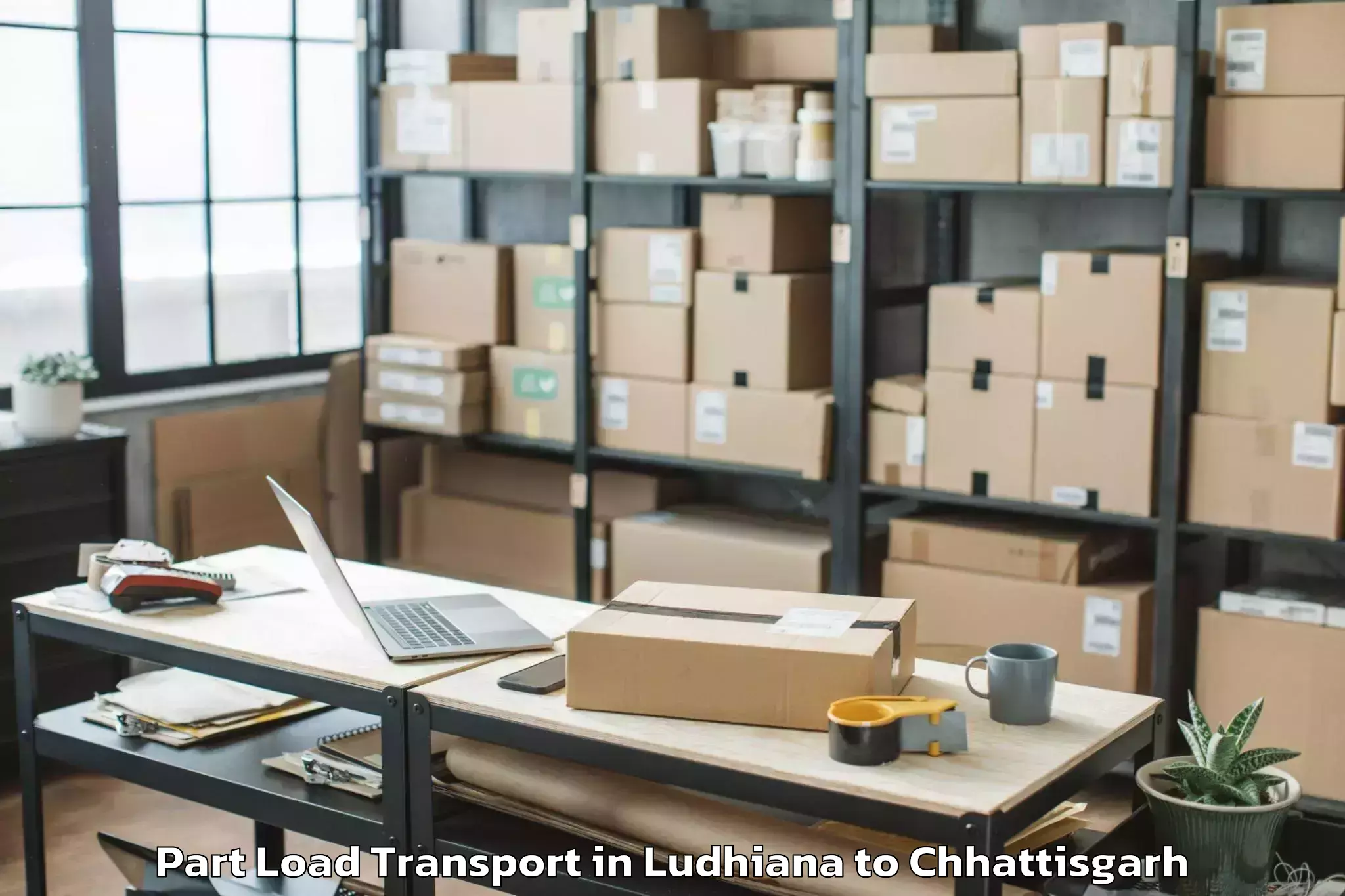 Get Ludhiana to Kawardha Part Load Transport